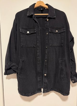 Cazadora Vaquera Oversize Negra