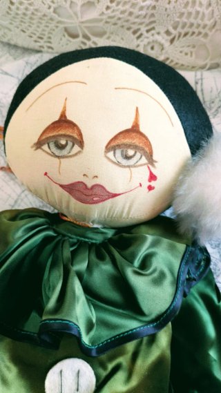 Bambola Pierrot vintage italiana