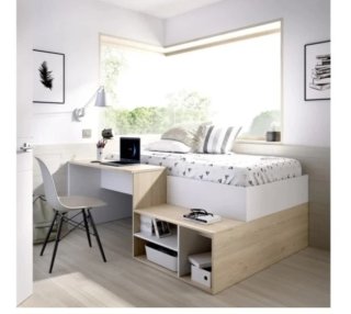 Cama con Escritorio Integrado