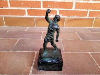 Escultura de Bronce Hondero / Atleta Clásico