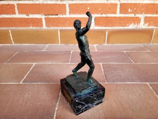 Escultura de Bronce Hondero / Atleta Clásico