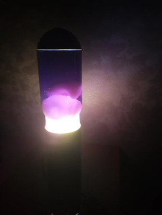 Lámpara Decorativa Morada y Transparente