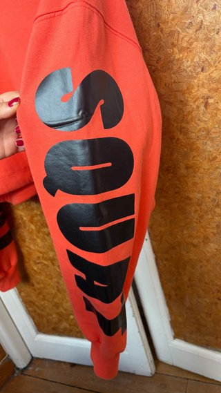 Sudadera Crop Bershka  Naranja