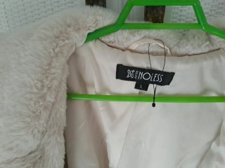 Chaqueta de pelo beige Bit & Noless