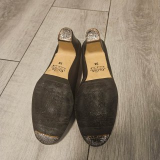 Zapatos de baile piel negros.