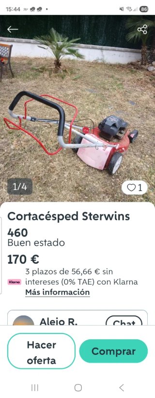 Cortacésped Sterwins 460 Gasolina