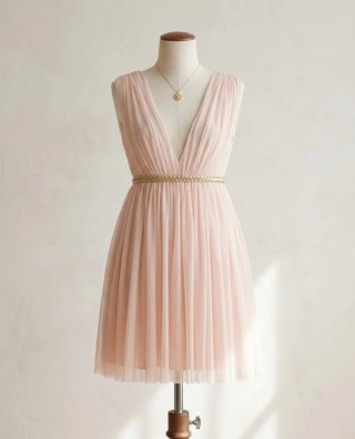 Vestido Estilo Griego Rosa Talla 36
