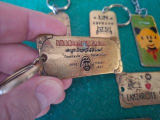 Lote Llaveros RETRO de CHAPA años '80 COLECCION
