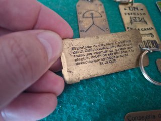 Lote Llaveros RETRO de CHAPA años '80 COLECCION