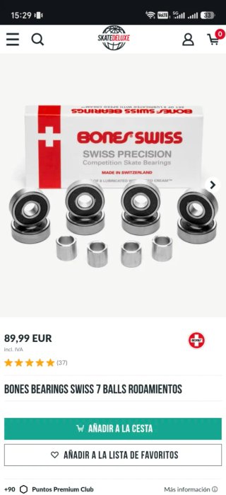 Rodamientos Reds Bones Swiss X8