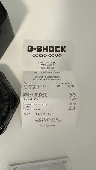 Reloj negro Casio G-Shock GA-2100-1AER