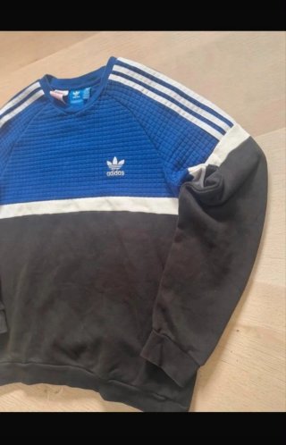 Sudadera Addidas Originals Crewneck Azul y negro