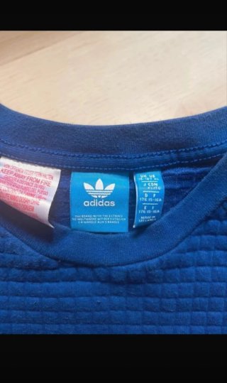 Sudadera Addidas Originals Crewneck Azul y negro