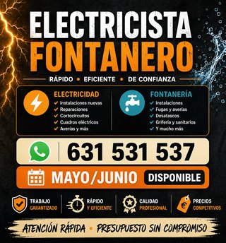 Electricista y Fontanero Rápido y Eficiente