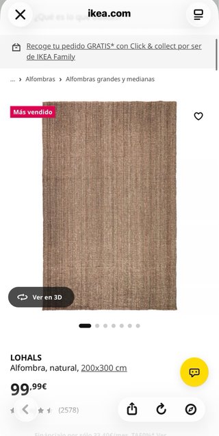 2 Alfombras IKEA LOHALS 200x300