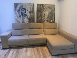 Sofá modular beige tela