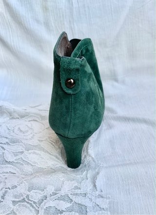Preciosos botines de ante verde esmeralda – Miryam