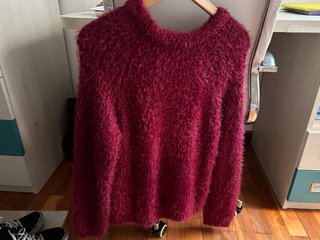 Jersey peludo morado/rojo