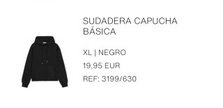 Sudadera MUJER negra capucha