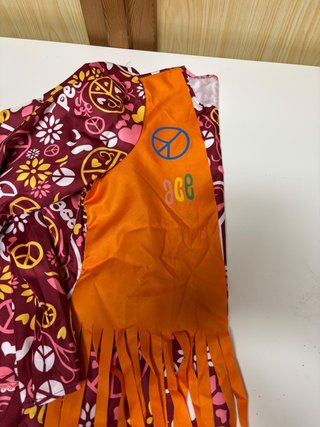 Disfraz hippie mujer años 60 70 talla XXL