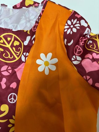 Disfraz hippie mujer años 60 70 talla XXL