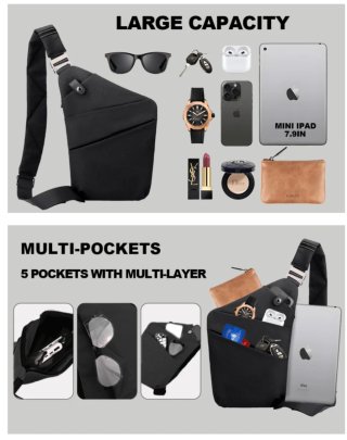 Bolso bandolera antirrobo OSOCE negro
