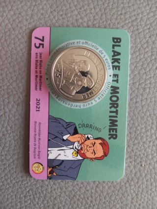 Moneda 5 Euros Bélgica 2021 Blake y Mortimer