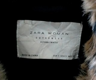 Abrigo de pelo leopardo Zara Woman Talla S