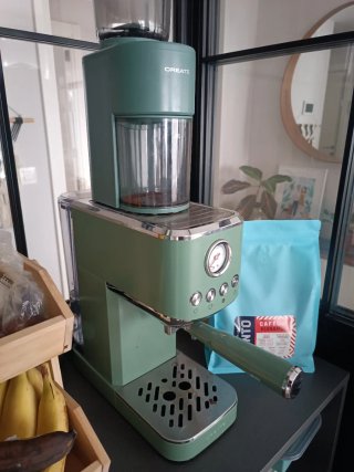 Cafetera y Molinillo Create Verde