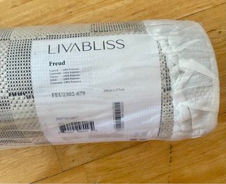 Alfombra Livabliss Freud Blanco y Negro 200x275