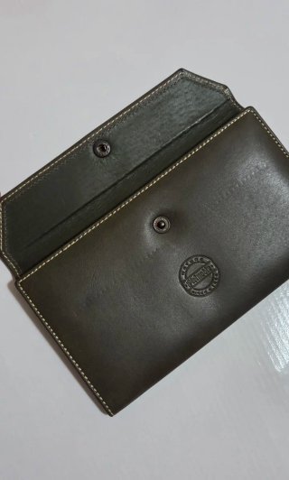 Cartera verde Piel Noble