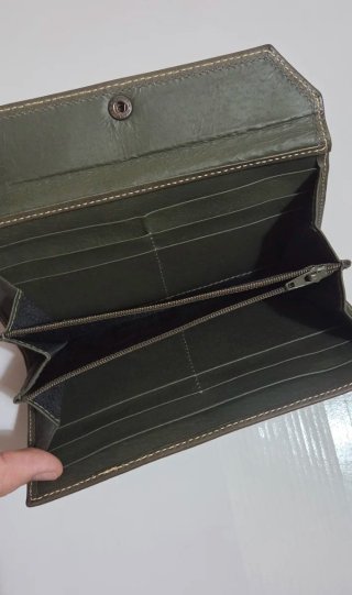 Cartera verde Piel Noble
