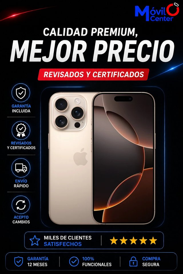 IPHONE 16 PRO MAX 256GB COMO NUEVO=MOVILCENTER=