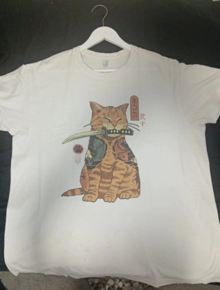 Camiseta Gato Samurai Katana