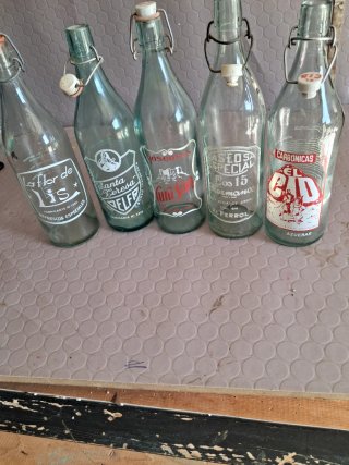 Set de 5 Botellas de Gaseosa Antiguas