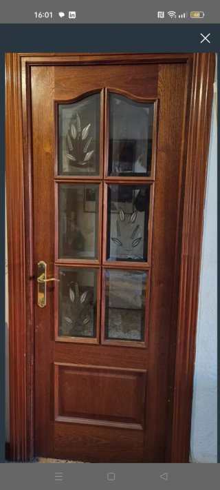4 Puertas de Madera con Cristal