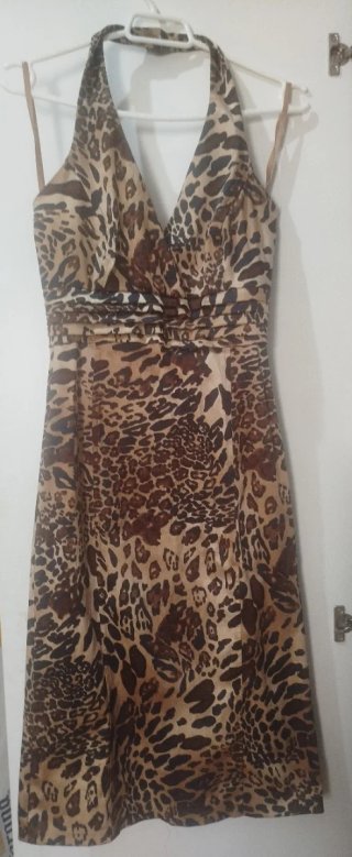 Vestido Animal Print Halter