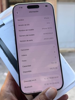 iPhone 16 Pro 128Gb IGUAL A NUEVO