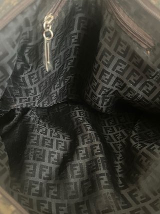 Borsa Fendi Zucca Tela Nero Marrone