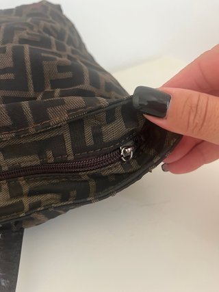 Borsa Fendi Zucca Tela Nero Marrone