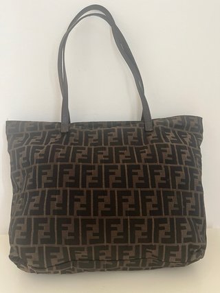 Borsa Fendi Zucca Tela Nero Marrone