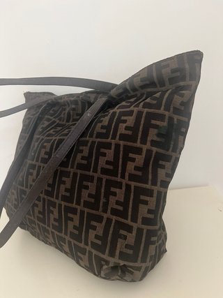 Borsa Fendi Zucca Tela Nero Marrone