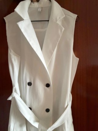 Vestido blanco sin mangas