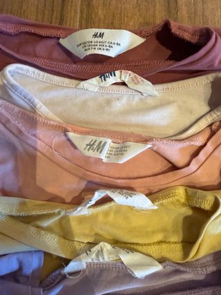Lote 5 camisetas niña T. 6-8