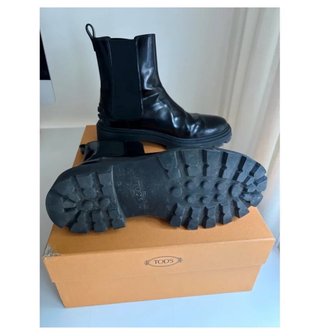 Botines Tod's Piel Negra Talla 38.5