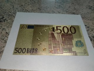 Billete 500 Euros Dorado