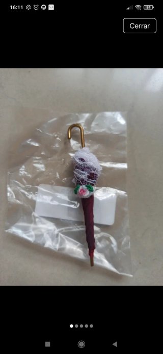 Mini paraguas decorativo para casa de muñecas