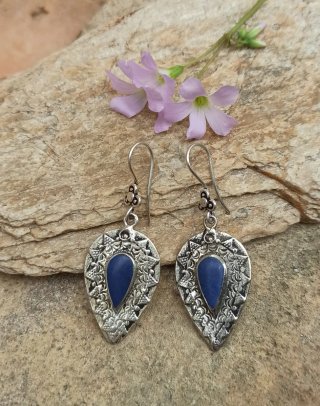 Pendientes Vintage Afganistán Lapislázuli