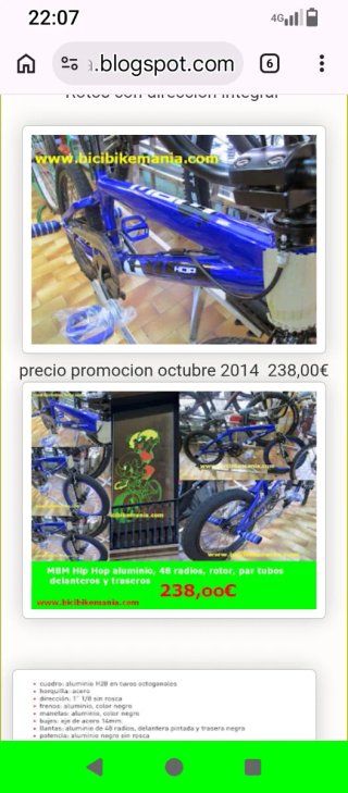 Bicicleta BMX Azul