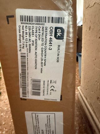 Placa de gas Ok. OBH 4641-3 de 4 fuegos